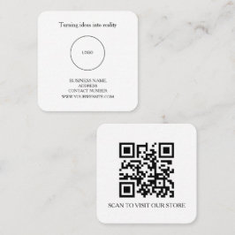 Tarjeta De Visita Cuadrada Estética Elegante Moderno Minimalista Lujo Persona
