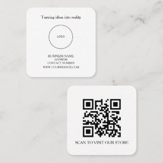 Tarjeta De Visita Cuadrada Estética Elegante Moderno Minimalista Lujo Persona