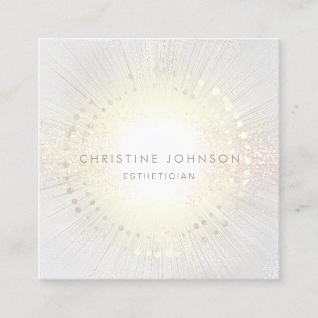 Tarjeta De Visita Cuadrada esteticista elegante (Anverso)