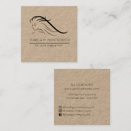 Tarjeta De Visita Cuadrada Estilista de pelo minimalista