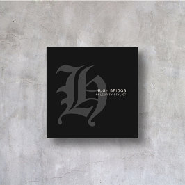 Tarjeta De Visita Cuadrada Estilo Chrome Hearts Profesional Minimalista Moder