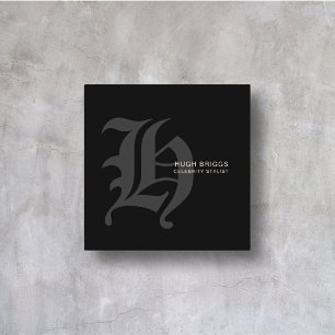 Tarjeta De Visita Cuadrada Estilo Chrome Hearts Profesional Minimalista Moder