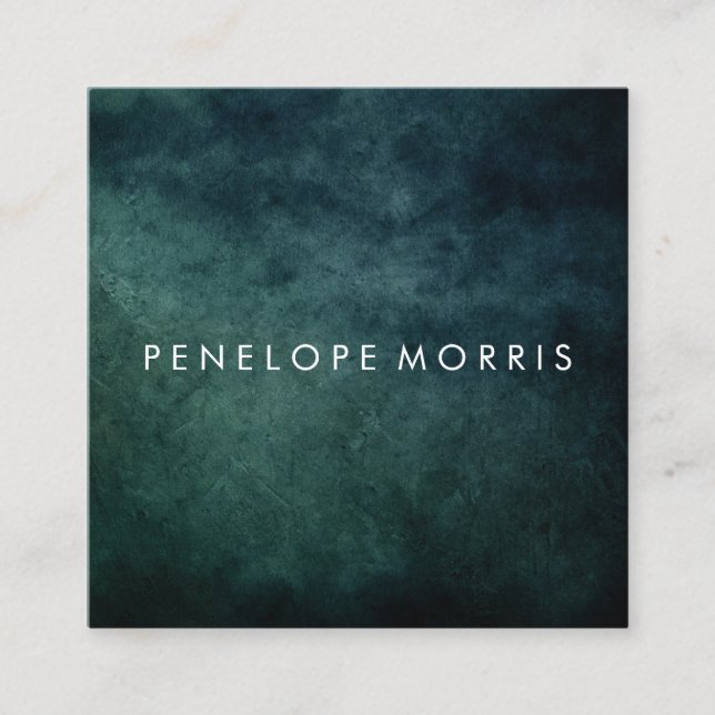 Tarjeta De Visita Cuadrada Estilo de belleza abstracto azul (Anverso)