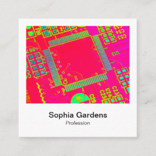 Tarjeta De Visita Cuadrada Estilo de foto instantáneo - Circunstancia abstrac