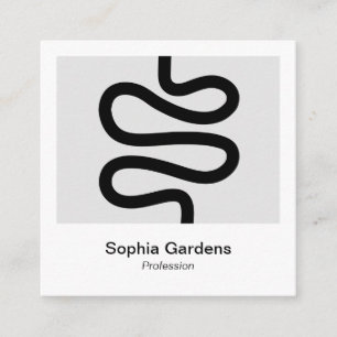 Tarjeta De Visita Cuadrada Estilo de foto instantáneo - Línea curvada