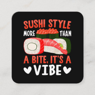 Tarjeta De Visita Cuadrada Estilo de sushi más que una cometa
