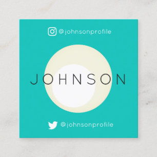 Tarjeta De Visita Cuadrada Estilo geométrico moderno con código QR