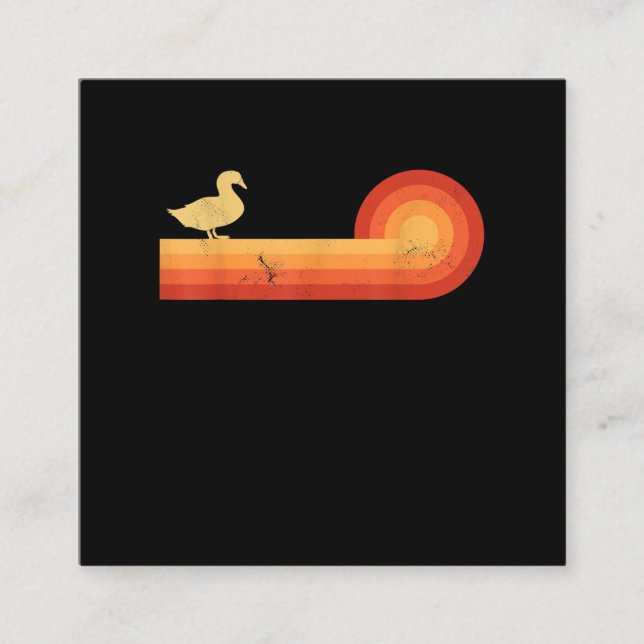 Tarjeta De Visita Cuadrada estilo pato 60's 70 regalos de granja hombres agri (Anverso)