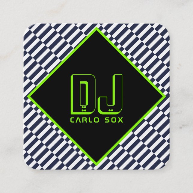 Tarjeta De Visita Cuadrada Estilo progresivo geométrico abstracto moderno (Anverso)