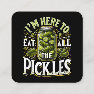 Tarjeta De Visita Cuadrada Estoy aquí para comer todos los piquetes