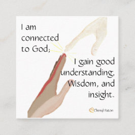 Tarjeta De Visita Cuadrada Estoy conectado a Dios; gano buenas cartas.