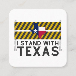Tarjeta De Visita Cuadrada Estoy De Acuerdo Con Texas