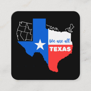 Tarjeta De Visita Cuadrada Estoy De Acuerdo Con Texas