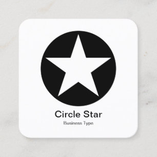 Tarjeta De Visita Cuadrada Estrella del círculo