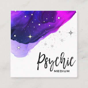 Tarjeta De Visita Cuadrada *~* Estrellas color de agua medio psíquico