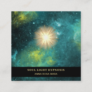Tarjeta De Visita Cuadrada Estrellas curativas cósmicas de la explosión de