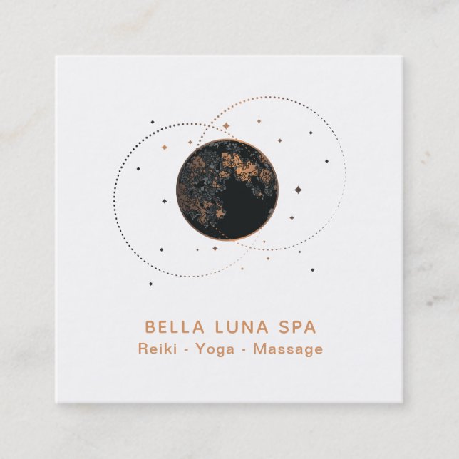 Tarjeta De Visita Cuadrada *~* Estrellas de chamanes lunares del universo de  (Anverso)