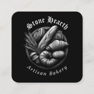 Tarjeta De Visita Cuadrada Etched Bread Basket Business Card