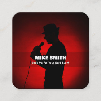 Tarjeta De Visita Cuadrada Evento de cantante