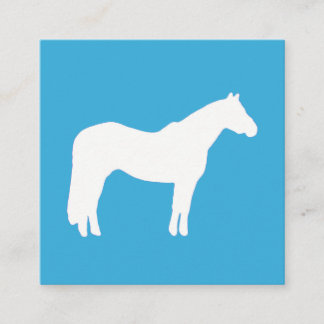Tarjeta De Visita Cuadrada Evento de tema de caballo Brillante y Colorido Sim