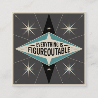 Tarjeta De Visita Cuadrada Everything Is Figureoutable