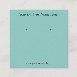 Tarjeta De Visita Cuadrada Exhibidor de Joyas con Textura Turquesa Áspera