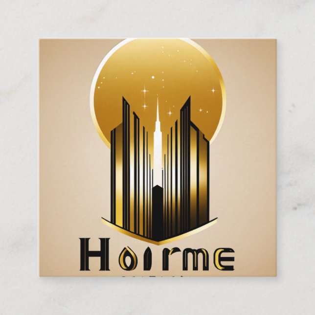 Tarjeta De Visita Cuadrada "Experto Pegatina Personalizado" (Anverso)