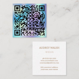 Tarjeta De Visita Cuadrada Explotación holográfica simple y moderna de cuadra