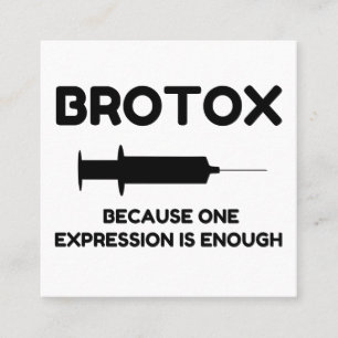 Tarjeta De Visita Cuadrada Expresión Botox