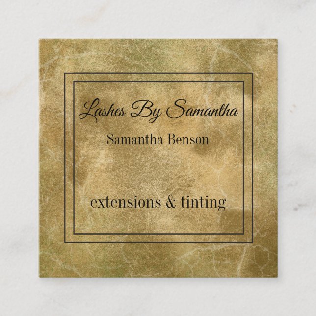 Tarjeta De Visita Cuadrada Extensiones rusticas de latigazo de fondo de vinta (Anverso)