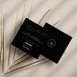 Tarjeta De Visita Cuadrada Fabricado a mano con el logotipo de amor Pequeñas 