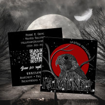 Falconería negra en la luna de Falcón Hunter