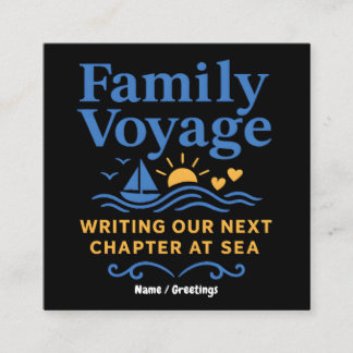 Tarjeta De Visita Cuadrada Family Voyage Nautical Writing Our Next Chapter