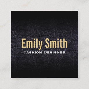 Tarjeta De Visita Cuadrada Faux de cuero (cocodrilo)