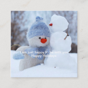 Tarjeta De Visita Cuadrada Feliz contigo