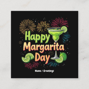 Tarjeta De Visita Cuadrada Feliz Día Nacional de Margarita