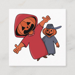 Tarjeta De Visita Cuadrada Feliz Halloween a tus amigos