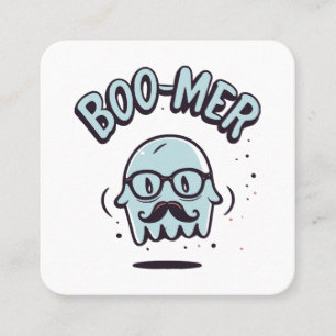 Tarjeta De Visita Cuadrada Feliz Halloween de tu Boomer Favorito!