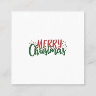 Tarjeta De Visita Cuadrada Feliz Navidad