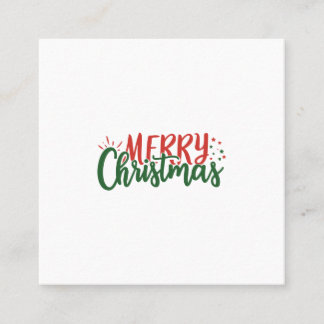 Tarjeta De Visita Cuadrada Feliz Navidad