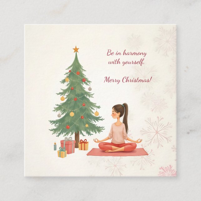 Tarjeta De Visita Cuadrada ¡Feliz Navidad! (Anverso)