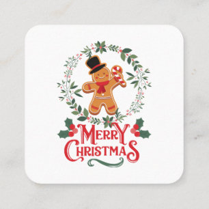 Tarjeta De Visita Cuadrada Feliz Navidad
