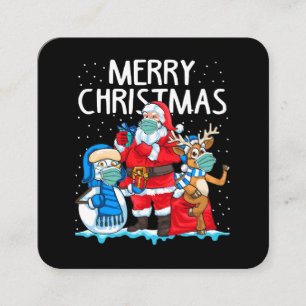 Tarjeta De Visita Cuadrada Feliz Navidad 2023