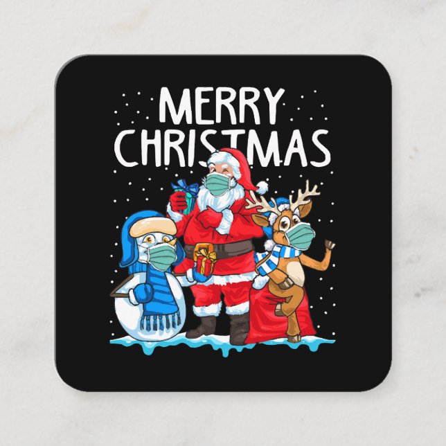 Tarjeta De Visita Cuadrada Feliz Navidad 2023 (Anverso)
