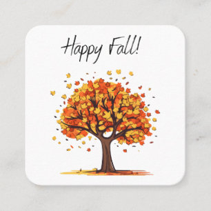 Tarjeta De Visita Cuadrada ¡Feliz Otoño!
