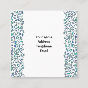 Tarjeta De Visita Cuadrada Fenicio