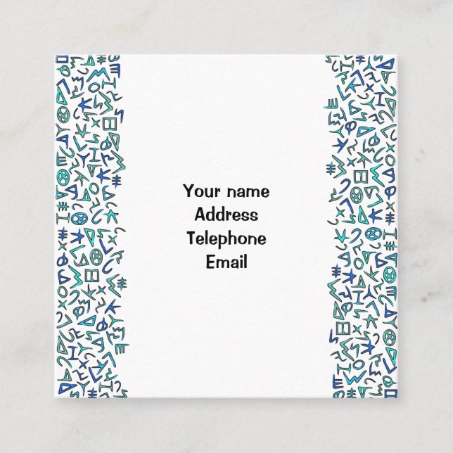 Tarjeta De Visita Cuadrada Fenicio (Anverso)