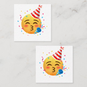 Tarjeta De Visita Cuadrada Fiesta de Emoticonos Divertidos