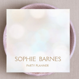 Tarjeta De Visita Cuadrada Fiesta de eventos Planificador sutil Bokeh irlandé