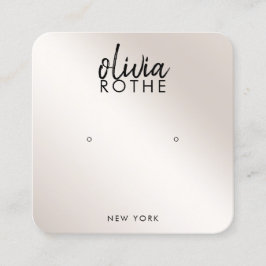 Tarjeta De Visita Cuadrada Firma Script Champagne Gradiente de oro